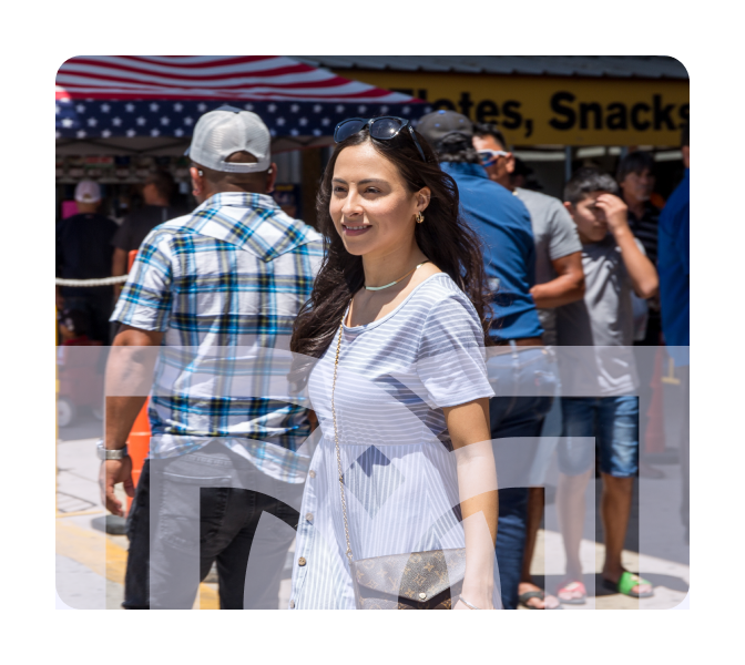 Woman at Mercadome Flea Market in Alamo & Mercedes, Texas